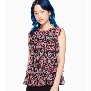 ⭐️Kate Spade Tapestry Chiffon Ruffled Shirt⭐️